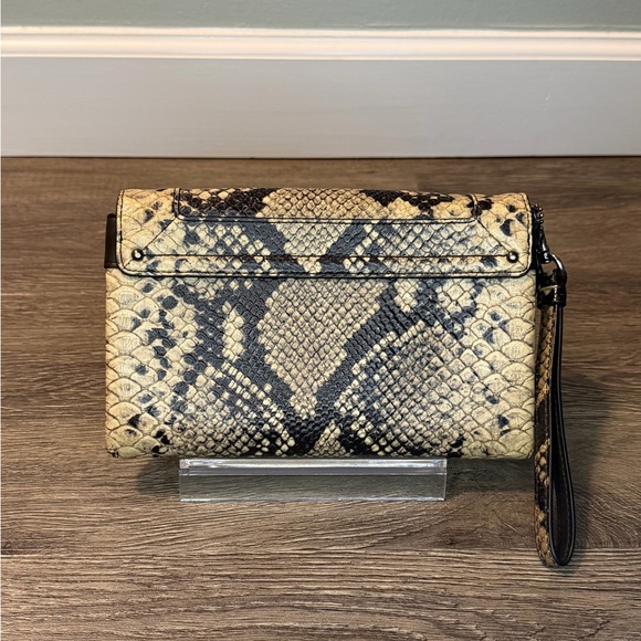 Coach Swagger Embossed Python Clutch - Picture 2 of 16